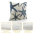 thumbnail image 4 of Chilfamy Navy Blue Starfish Pillow Covers Beach Ocean Coastal Decorative Square Pillow Cases Summer Nautical Cushion Case Home Decor for Sofa Couch Bedroom Outdoor, 4 of 5