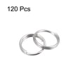 thumbnail image 3 of Uxcell Carbon Steel Double Loops Split Rings Silver Tone Small Round Key Ring Parts 120 Pcs 8mm, 3 of 4