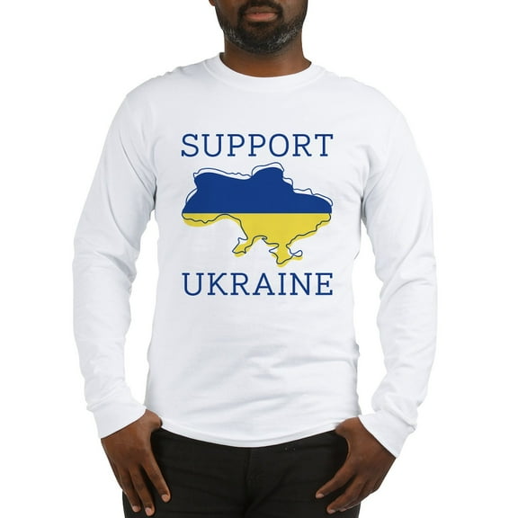 CafePress - Support Ukraine Long Sleeve T Shirt - Unisex Cotton Long Sleeve T-Shirt