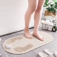 thumbnail image 3 of Qianha Mall 32"X16" Foot Scrubber Shower Mat with Pumice Feet Scrub Stone, Oval Bathtub Mat with Antislip Suction Cups and Drain Holes, Non Slip Bath Mat with A Pumice Stone for Feet Massage, 3 of 9