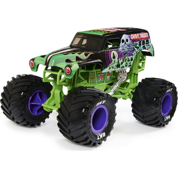 Monster Jam, Official Grave Digger Monster Truck, Die-Cast Vehicle, 1:24 Scale