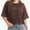 Coffee, variant on Women's Oversized Workout Cropped T Shirts Crew Neck Short Sleeve Casual Loose Summer Crop Tee Tops