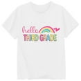 thumbnail image 5 of ibiyuan First Day Of School Shirt Toddler Girl Short Sleeve Clothes Back To School Shirts for Kids T-Shirt Bow Tee Top Trendy Preschool To 5th Grade, 5 of 5