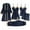 Blue, variant on Nightshirts & Gowns | Ladies Satin Pajamas Set 5 Piece Pajamas Silk Like Lace Paneled Pajamas | 5-Piece White L