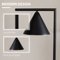 thumbnail image 3 of HOMCOM Modern Floor Lamps for Living Room Lighting, Adjustable Standing Lamp for Bedroom Lighting, Black, 3 of 9