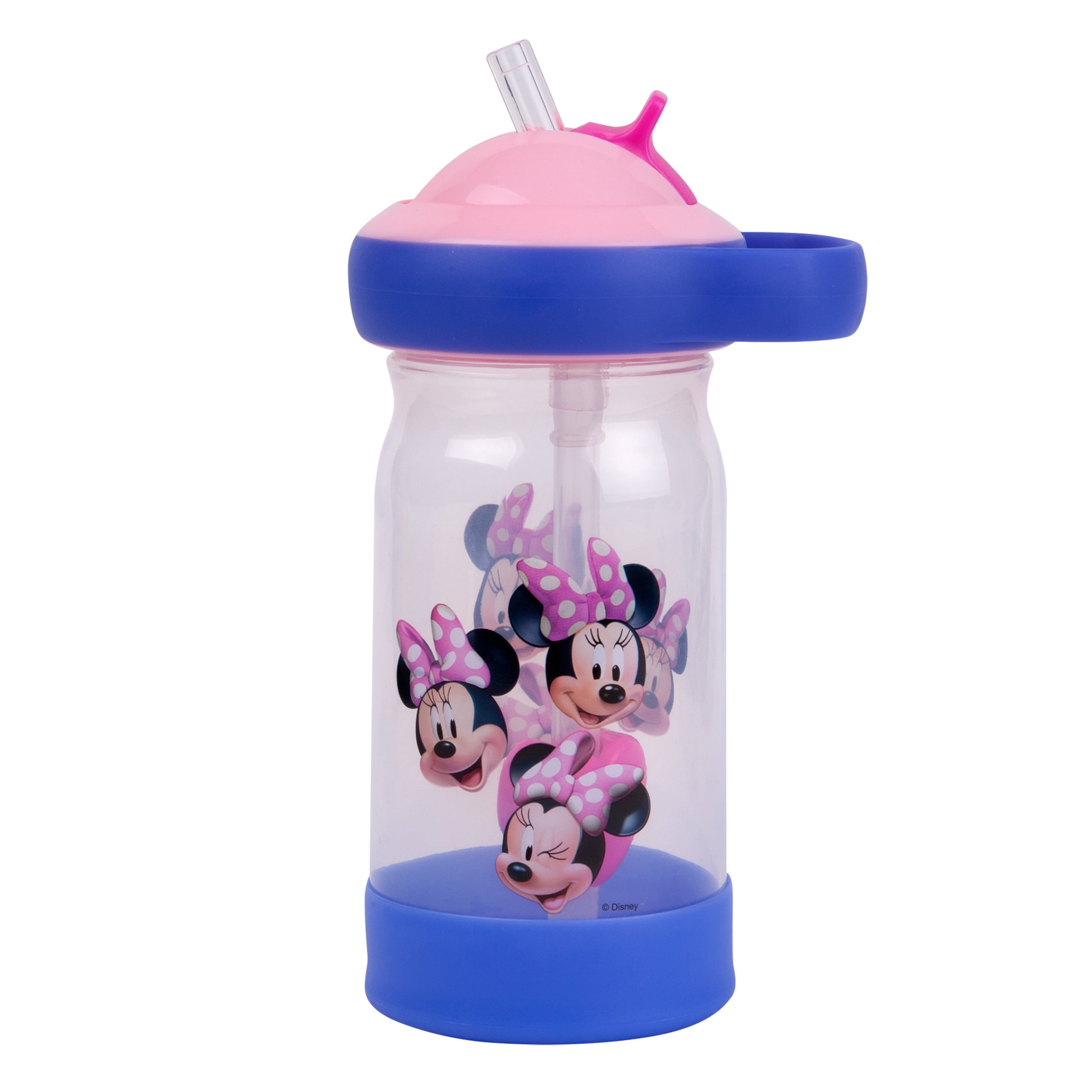Minnie Mouse Sip & See Toddler Water Bottle w/ Floating Charm 12 Oz