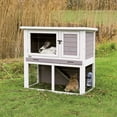 thumbnail image 3 of TRIXIE Single Rabbit Hutch with Run, 2-Story Ramp Flat-Hinged Roof for Rabbits or Guinea Pigs, Gray, 3 of 8