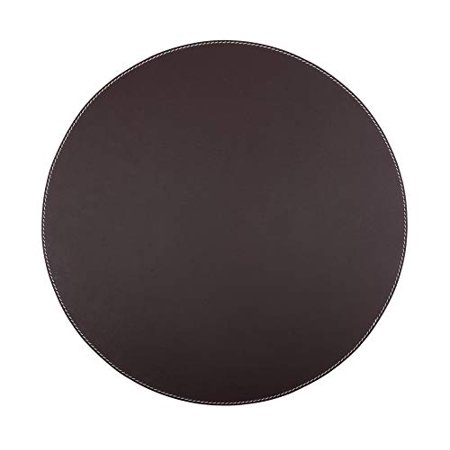 

eloria Unique Burgundy Colour Design Round Shaped Leather placemat Set of 6