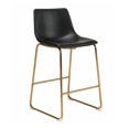 thumbnail image 1 of Heavenly Collection Counter PU Stool with Gold Legs, 1 of 5