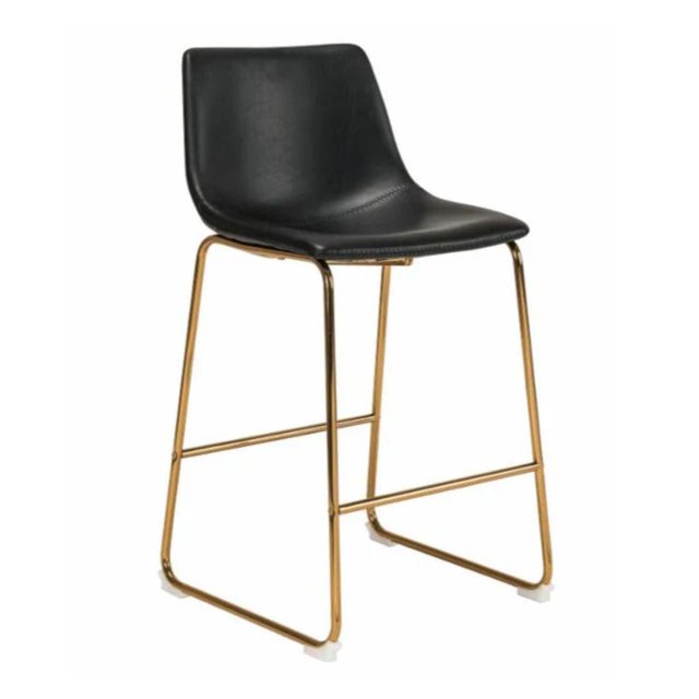Heavenly Collection Counter PU Stool with Gold Legs