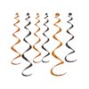 Orange And Black School Colors Twirly Whirlies Hangers Party Decoration 6 Pack