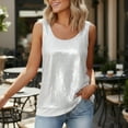 thumbnail image 4 of BLVB Womens Summer Fashion Sequin Tops Scoop Neck Sequin Sparkle Sleeveless Tanks Tops Blouses Party Camisole, 4 of 7