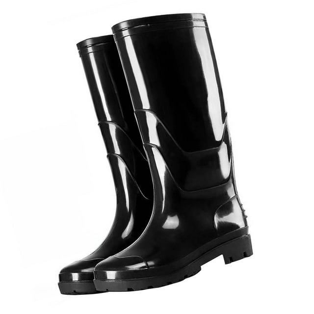 Botas de lluvia para hombre, impermeables, antideslizantes, resistentes al desgaste, ergonómicas, equipo de protección laboral, botas altas 43 (27,5 x 37,5 x 10,3)