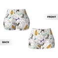 thumbnail image 6 of Yiaed Colorful Poodle Dog Print Women's Athletic Shorts Running Shorts Sporty Short High Waisted Elastic Workout Shorts for Yoga Gym Running & Sports -Large, 6 of 8