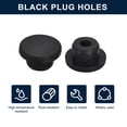 thumbnail image 2 of Unique Bargains 12 Pcs Black Plug Holes, H17 Rubber Button Plug for 16mm/0.63' Hole, 2 of 6