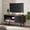 Black/Gray, variant on Wampat Mid Century TV Stand for TVs up to 46", Wood Entertainment Center, Black/Gray