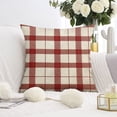 thumbnail image 3 of Christmas Buffalo Plaid Red Stripe Checkered Throw Pillow Covers Modern Square Cushion Covers Set of 2 Fashion Throw Cushion Case for Couch Sofa Bed Farmhouse, 3 of 7