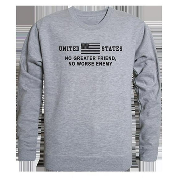 No Greater Graphic Crewneck Sweatshirt, Heather Gray - Medium