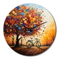 thumbnail image 2 of Designart "Bicycle Whirling Wheels painting" Bicycle Oversized Wall Clock, 2 of 5