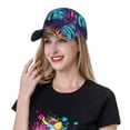 thumbnail image 5 of Gukieu Colorful Tropical Leaves Prin Baseball Cap, Adjustable Sweat-wicking Daily,Travel, Sports Cap, Unisex, 5 of 6
