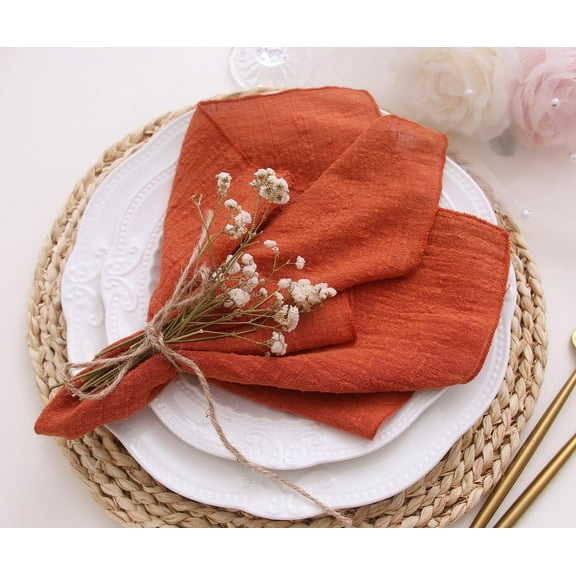 Dinner Cloth Napkins Set of 10,Natural Soft Cotton,Washable Gauze Napkins Great