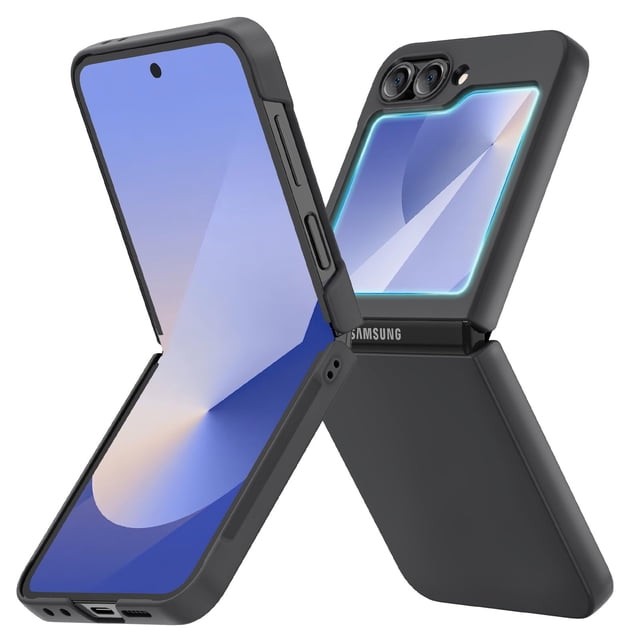 Funda de teléfono Ruky para Samsung Galaxy Z Flip 6 negra