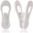 thumbnail image 1 of Clips de plástico multiusos para colgar. Clips de plástico para agregar a sus perchas para sujetar fácilmente pantalones y ropablanco20 piezas, 1 of 5