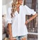 thumbnail image 5 of Top elegante de media manga con Cuello en V Ticfox Blanco M, 5 of 8