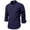 Dark Blue, variant on Turilly Men's Fashion Casual Solid Color Long Sleeve Turndown Collar Blouse Shirt
