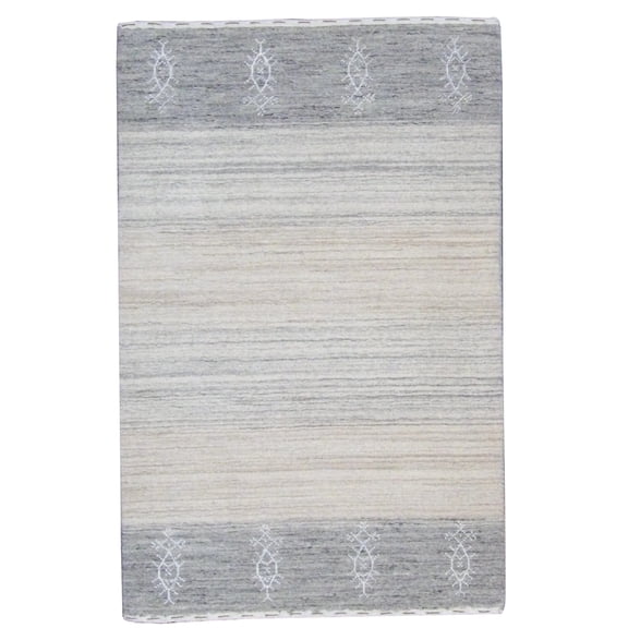 Wahi Rugs Hand Knotted Gabbeh Loom-Knotted 3'0"x5'0" Loom-knotted -w11078