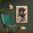 thumbnail image 2 of Christmas Wall Art with Frame, Vivid Balls on Horizontal Lines Ligneous Timber Yuletide New Year's Eve Pattern, Printed Fabric Poster for Bathroom Living Room, 23" x 35", Multicolor, by Ambesonne, 2 of 2