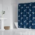 thumbnail image 3 of Marine Anchor and Sailboat Shower Curtain 72x72 Inch Waterproof Polyester Fabric with Hooks, Nautical Design for Bathroom and Beach Houses, 3 of 5