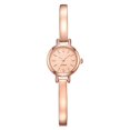 thumbnail image 1 of Reloj de cuarzo con correa de aleación de moda, escalas precisas, elegante reloj de pulsera femenino (oro rosa), 1 of 5