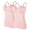 Pink, variant on Gyujnb Adjustable Clip Down Maternity Nursing Camisole Tank Top 2 Pack Multi Solid Soft Seamless Stretch Built In Support Bra Bust Ruched Layering Cami Comes with Pads,S