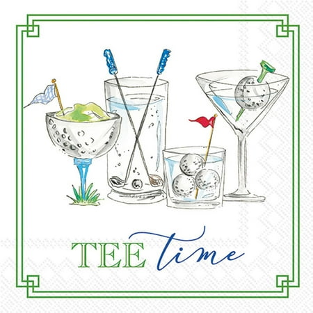 Boston International - 3-Ply 5" Beverage Napkins - Golf Drinks