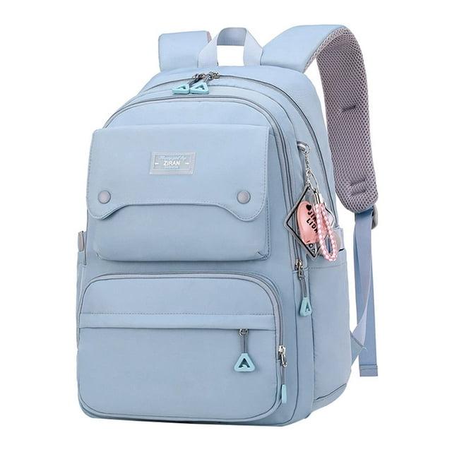 Mochila JiaYou para niñas adolescentes, casual, viajes escolares, 26 L, azul