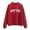 Red, variant on Sweatshirts for Women ZHUGeLI Pullover Women's Christmas Printing Solid Loose Long Sleeve Round Neck Sweatshirt Casual Pullover Shirts Pullover Sweatshirt Women Sweatshirt Top