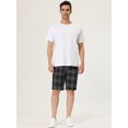 thumbnail image 3 of Pantalones cortos de teescocede verano pahombre Pantalones cortos chinos de negocios con frente plano ajustados Negro 38, 3 of 6