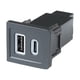 thumbnail image 2 of Enchufe cargador coche PD+QC3.0 USB C A apto para Multivan T5 2003-2015, 2 of 9