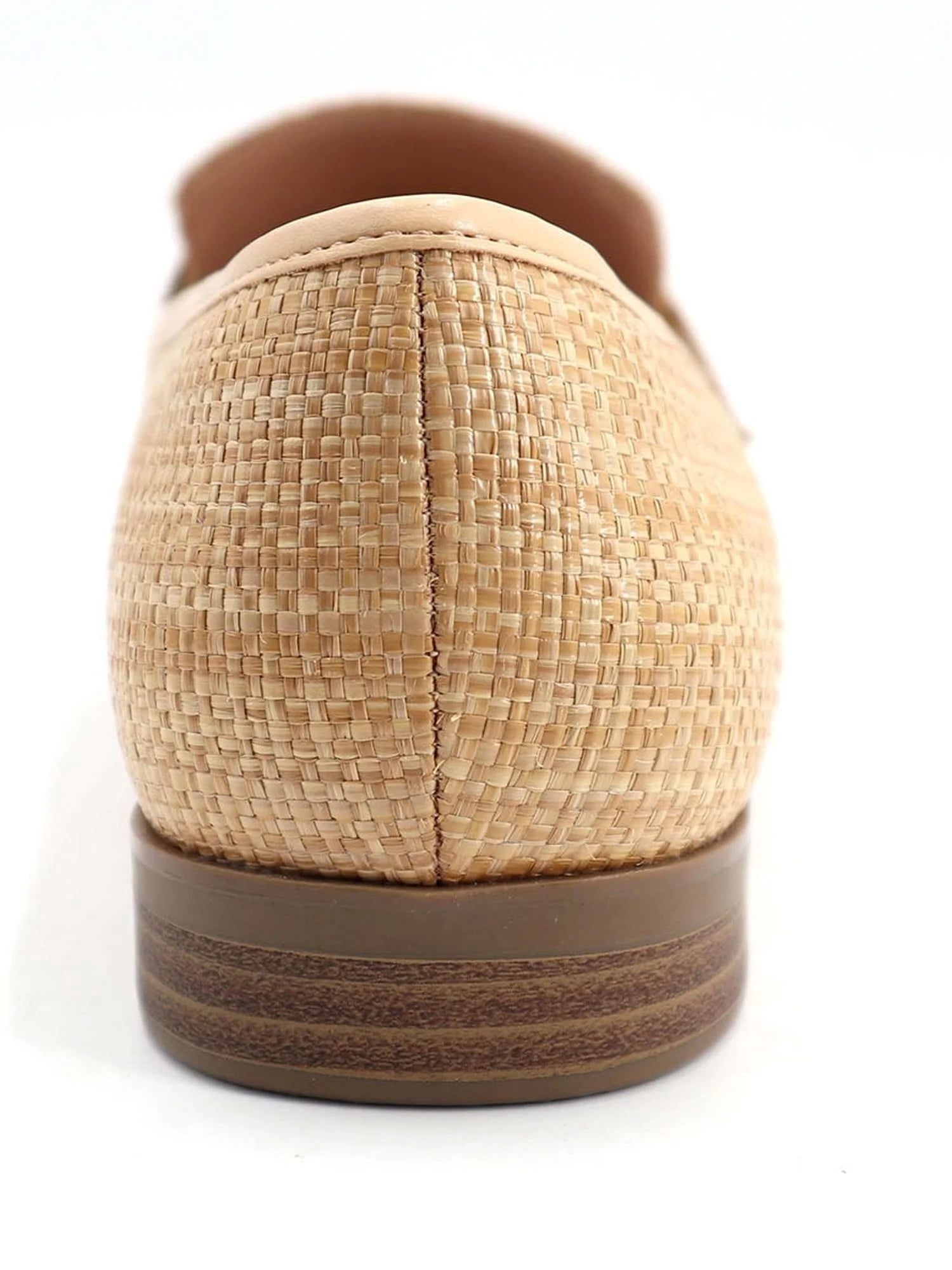 Time and Tru Women's Faux Raffia Buckle Loafers