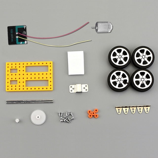 Riforla Solar Car DIY Toy Set Solar Powered Car Kit Educational Science for Kid Education Multicolor