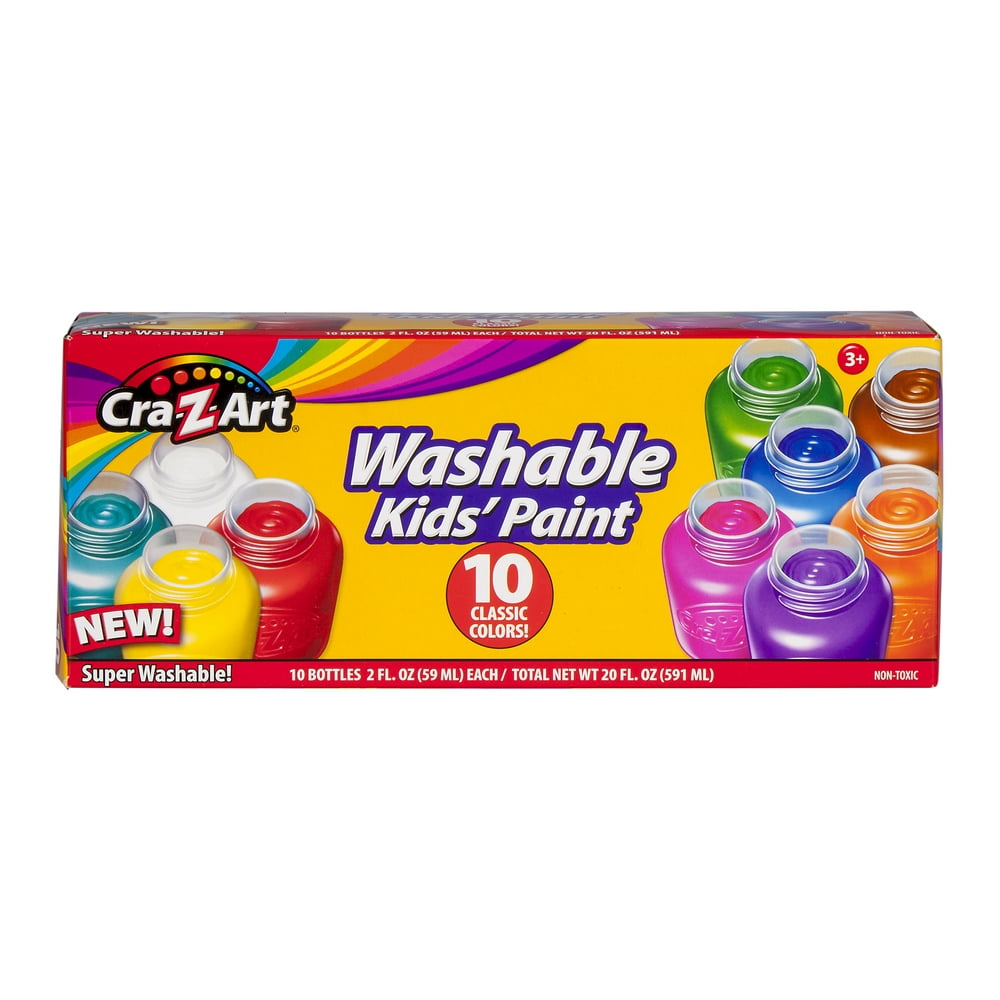 CraZArt Washable Kids Paint, 10 Pack