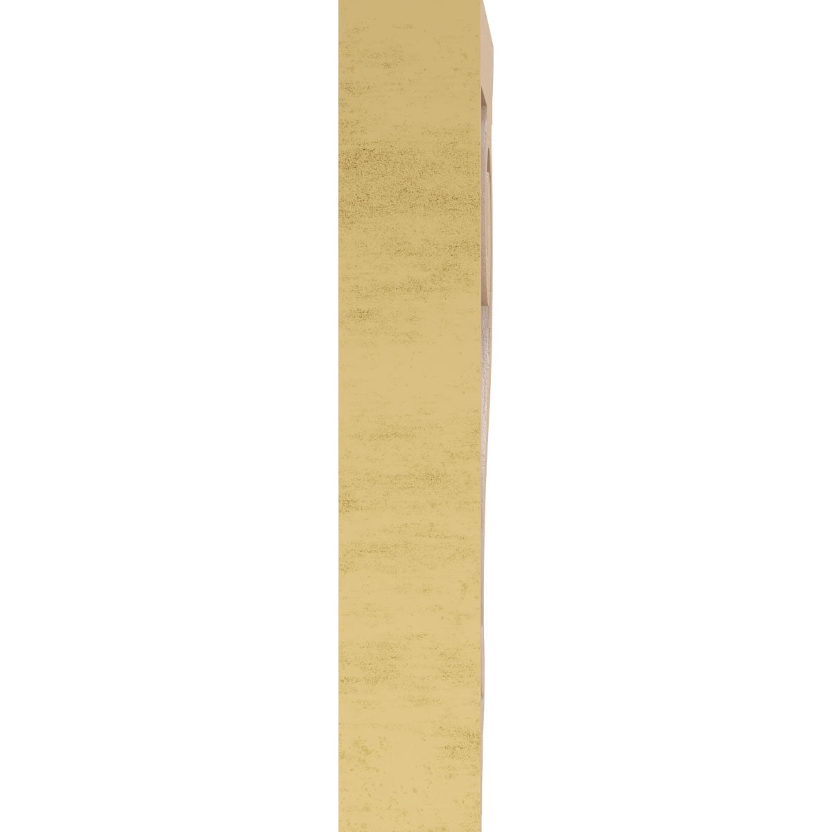 2"W x 4"D x 12"H Thin Scroll Rough Cedar Woodgrain TimberThane Corbel, Primed Tan