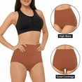 thumbnail image 3 of Loritta Underwear for Women Cotton High Waisted Briefs Full Coverage Panties for Ladies 6 Pack, Size S-2XL, 3 of 6