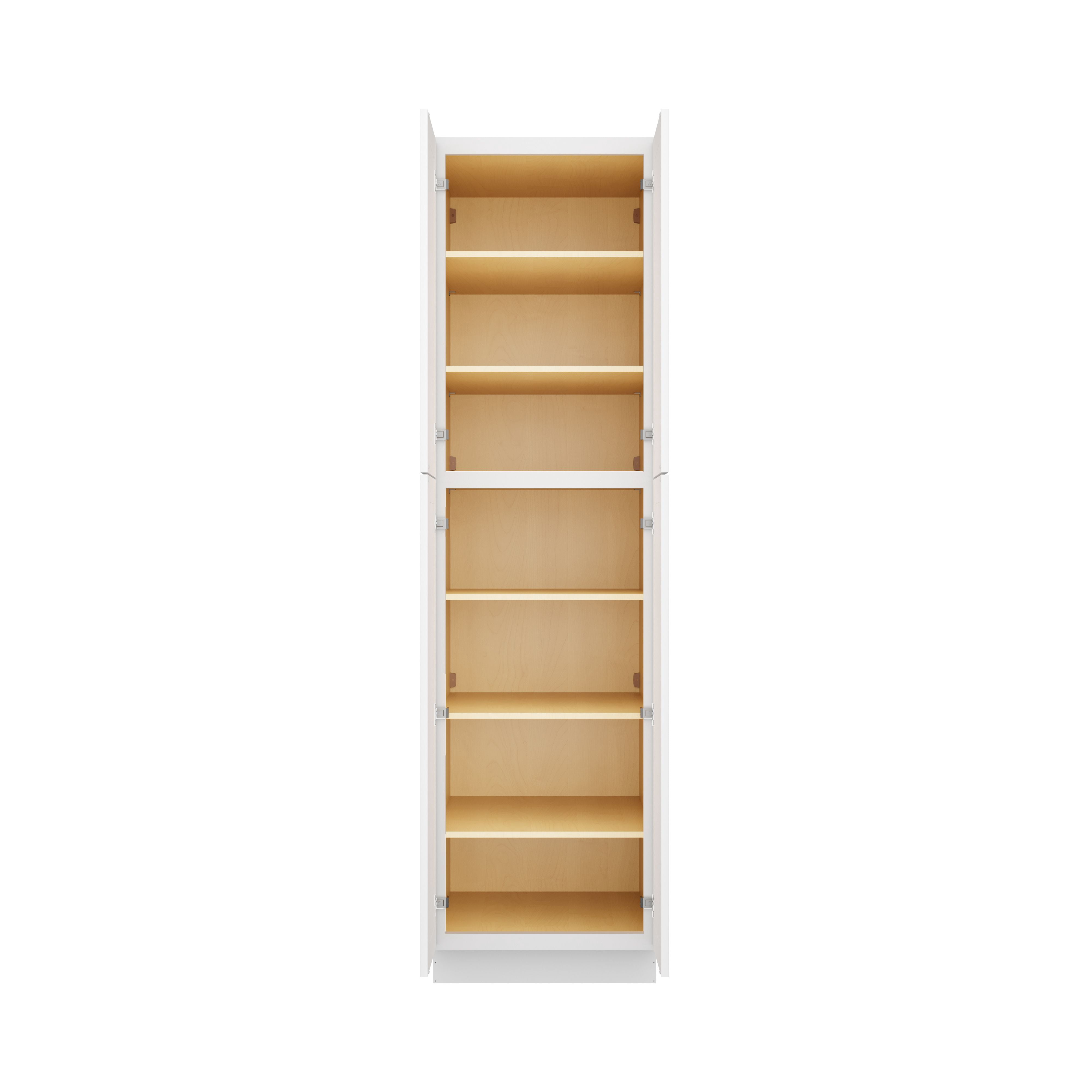 Furinno Shaker Utility Kitchen Cabinets with 2-Doors, Ready to Assemble, 24 D x 24 W x 90 H, White