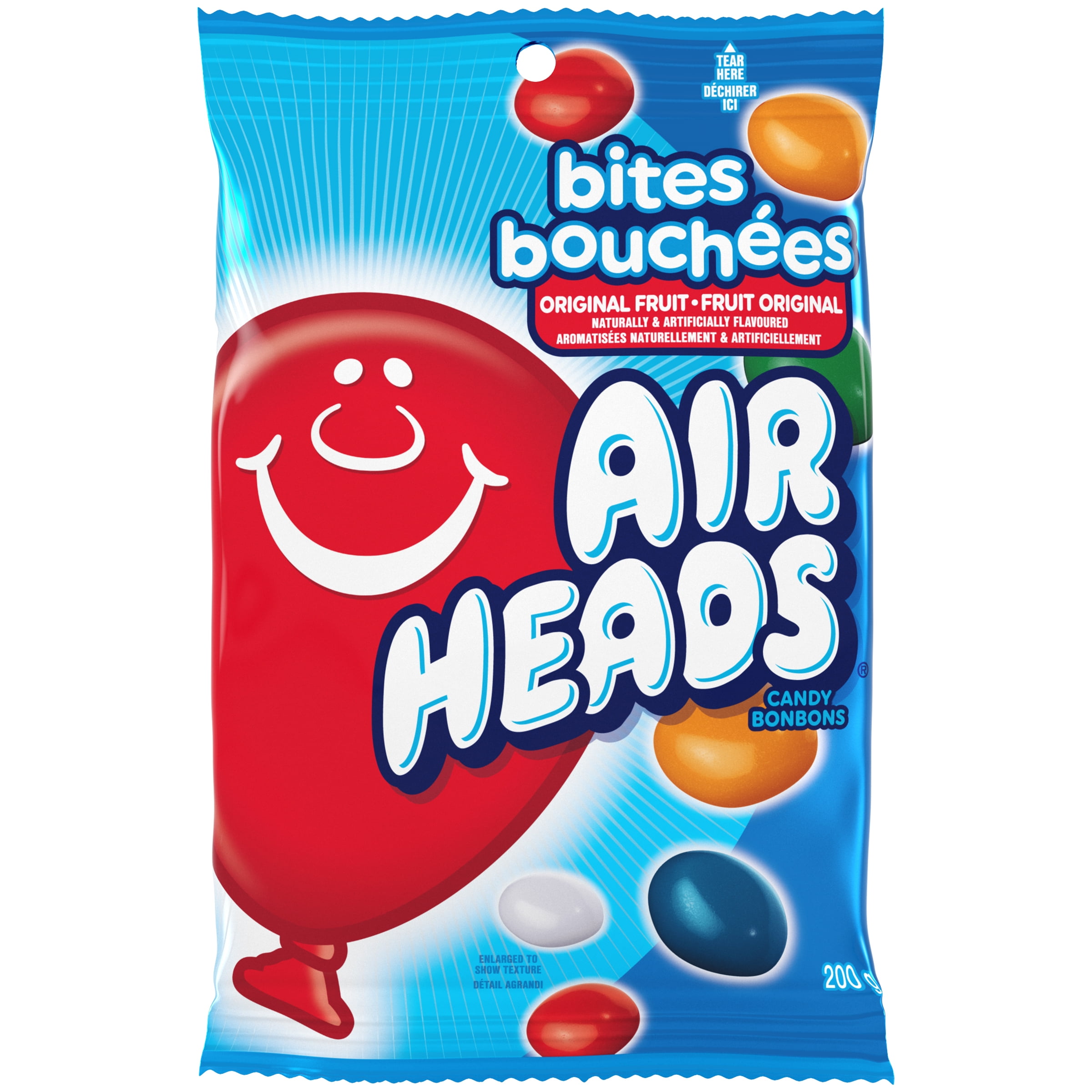 Bouchées Airheads, Bonbons fruit original, 200g E-AIR HEADS AH BOUCHES DE FRUITS