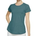 thumbnail image 2 of Cqxid Clothing Under $10 Women's Dry Fit Tech Stretch Short-Sleeve Crew Neck Athletic T-Shirt Green1, 2 of 7