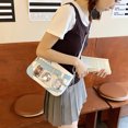 thumbnail image 3 of Bolso Mensajero Estético Con Ventana Transparente Hombro Cuero PU Uniforme para Niñas, 3 of 9