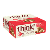 think! High Protein Bars, Chunky Peanut Butter, 20g Protein, 10 Ct
