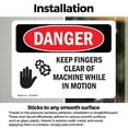 thumbnail image 3 of (2 Pack) Keep Fingers Clear Of Machine Motion OSHA Danger Sign, 3 of 7